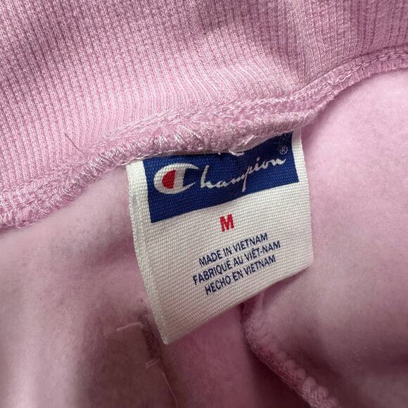 Champion NWT Shadow Script Girls Sweatpants Pink Size M Drawstring Waist Pockets - Picture 3 of 9